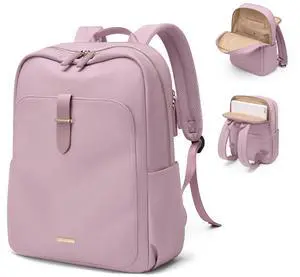 GOLF QUALITY Laptop Backpack for Women,Casual Work Business Backpacks Purse Carry on Travel Backpack,15.6 Inch,Pinkish purple