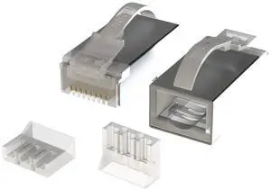 LINKUP - Snagless RJ45 Cat6 STP Connectors | Ethernet Cat 6 8P8C Plugs | STP Gigabit Round Cable Connector | Platinum 50 Mi Gold Plated High Performance | 50 Pack