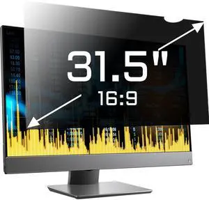 ZYY 31.5 Inch Computer Privacy Screen Filter (27 3/8 × 15 1/2) 16:9 Aspect Ratio With Anti Glare, Anti UV Protection, Widescreen Monitor Privacy Screen For Computer Monitor