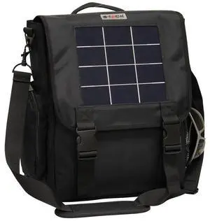 Preferred Nation Solar Messenger Brief/backack with USB Charging System, Large Solar Panel,Hide Away Backpack Straps, Padded Tablet and 15.4 inch Laptop Sleeve, 1680D Ballistic