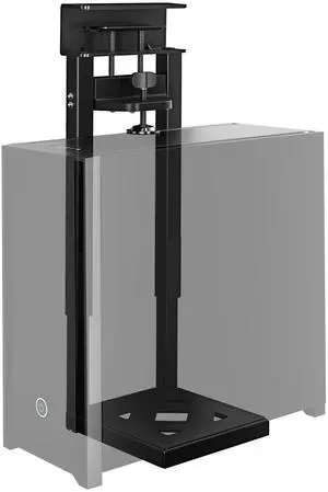 monTEK 66 LBS Heavy-Duty Under Desk PC Mount, Adjustable No-Drill PC Mount with Protective Pads,16.1"-25.6" H, Ideal for Office Home Classroom, Black