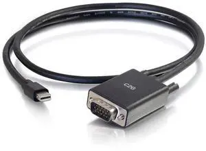 C2G Mini Display Port Adapter, Display Port to VGA, Black, 10 Feet (3.04 Meters), Cables to Go 54678