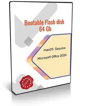 64 GB Bootable Flash Drive MacOs Sequoia, Office 2024