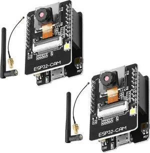 2-Pack ESP32 CAM Development Board, for ESP32-CAM MB WiFi/Bluetooth Development Board, DC 5V Dual Core Development Board with 2.4G Antennas IPEX, OV2640 Camera TF Card Module
