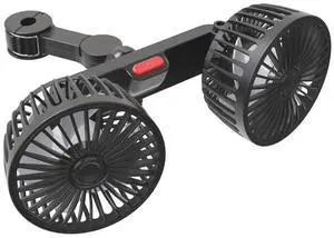 Fan for Car Back Seat, 2025 New Dual Head Car Fans that Blow Cold Air, USB Fans for Backseat, Adjustable Clip Vehicles Rear Seat Air Fan for Sedan SUV RV, Cars Cooling for Backseat