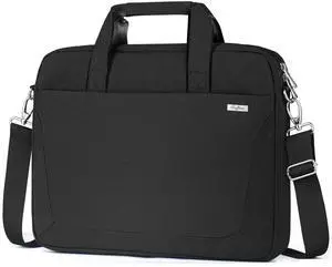 Baffina Laptop Shoulder Bag 17 17.3 Inch Business Gifts for Men Women Travel College,Laptop Briefcase for 17-18 Notebook Hp Dell Asus,Waterproof Computer Carrying Case Messenger Bag with Strap,Black