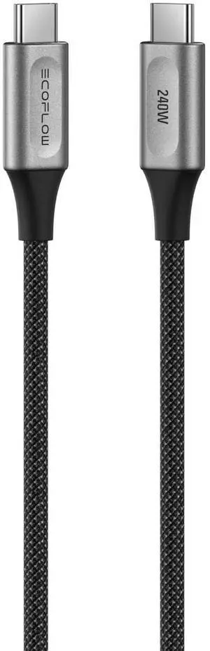 EF ECOFLOW Rapid Pro USB-C to USB-C Cable (240W, Nylon), 240W Dual USB-C Charging, 6 ft.Type C Charger