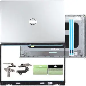 LCD Back Cover Top Case Lid with Front Bezel Frame+Hinges+Shaft Cover Replacement for DELL Inspiron 15 3510 3511 3515 3520 3525 Laptop, 0DDM9D DDM9D 06PTYR 0RFKD3 09WC73 NVGVH, Two Adhesive Strips LCD Back Cover Top Case Lid with Front Bezel Frame+Hinges+Shaft Cover Replacement for DELL Inspiron 15 3510 3511 3515 3520 3525 Laptop, 0DDM9D DDM9D 06PTYR 0RFKD3 09WC73 NVGVH, Two Adhesive Strips