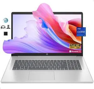 HP 17 Flagship Laptop, Intel Core i3-1215U, 17.3" Full HD Laptop, Windows 11, 16GB RAM, 2TB SSD, Anti-Glare Panel, Fast Charge, HD Camera, Camera Shutter, HDMI, WiFi, USB-A&C HP 17 Flagship Laptop, Intel Core i3-1215U, 17.3" Full HD Laptop, Windows 11, 16GB RAM, 2TB SSD, Anti-Glare Panel, Fast Charge, HD Camera, Camera Shutter, HDMI, WiFi, USB-A&C