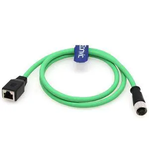 Eonvic Industrial Ethernet Cat6 M12 4 Pin Female D-Code to RJ45 Female Gigabit High Flex Shielded Ethernet Extension Cable, 4pin Female M12 to RJ45 Female 5M Eonvic Industrial Ethernet Cat6 M12 4 Pin Female D-Code to RJ45 Female Gigabit High Flex Shielded Ethernet Extension Cable, 4pin Female M12 to RJ45 Female 5M