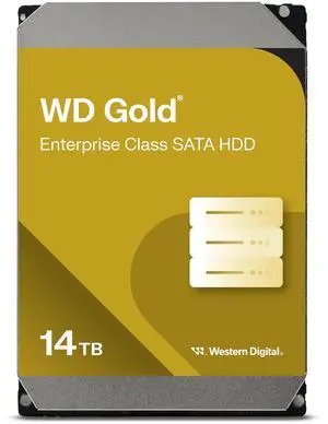 Western Digital 14TB WD Gold Enterprise Class Internal Hard Drive HDD - 7200 RPM Class, SATA 6 Gb/s, 512 MB Cache, 3.5" - WD142KRYZ Western Digital 14TB WD Gold Enterprise Class Internal Hard Drive HDD - 7200 RPM Class, SATA 6 Gb/s, 512 MB Cache, 3.5" - WD142KRYZ