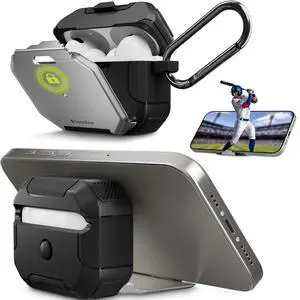 SwitchEasy Defender for AirPods Pro 2 Case with Lock, Military-Grade Hard Shell, Built-in Stand, Shockproof Drop Protection, Carabiner for AirPods Pro 2nd/1st Gen (Silver) SwitchEasy Defender for AirPods Pro 2 Case with Lock, Military-Grade Hard Shell, Built-in Stand, Shockproof Drop Protection, Carabiner for AirPods Pro 2nd/1st Gen (Silver)