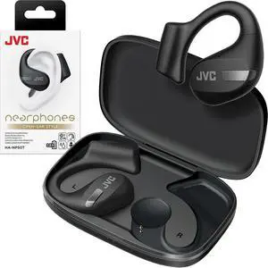 JVC New Nearphones Open Ear True Wireless Headphones with 16mm Large Drivers for Powerful Sound, Single Ear use, Compact Size, and Long Battery Life (up to 38 Hours) - HANP50TB (Black) JVC New Nearphones Open Ear True Wireless Headphones with 16mm Large Drivers for Powerful Sound, Single Ear use, Compact Size, and Long Battery Life (up to 38 Hours) - HANP50TB (Black)