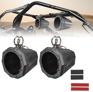 KEMIMOTO Upgraded 8" Speaker Pod Enclosure A Pairs Fit 1.5"- 2" Roll Bar Compatible with Polaris RZR Ranger Can-Am Maverick X3, Boats UTV 8-Inch Speaker Cage Pods KEMIMOTO Upgraded 8" Speaker Pod Enclosure A Pairs Fit 1.5"- 2" Roll Bar Compatible with Polaris RZR Ranger Can-Am Maverick X3, Boats UTV 8-Inch Speaker Cage Pods