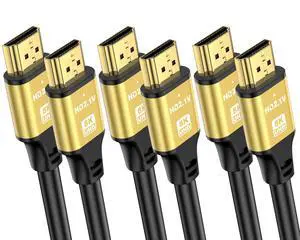 jojobnj Short Hdmi Cable 10FT 3Pack, 8K@60Hz 4K@120Hz, 48 Gbps Ultra High Speed Hdmi 2.1 Cord with Gold-Plated Connectors, Aluminum Shell, for Monitor, Laptop, soundbar, TV, PS5, Xbox, Gaming Console jojobnj Short Hdmi Cable 10FT 3Pack, 8K@60Hz 4K@120Hz, 48 Gbps Ultra High Speed Hdmi 2.1 Cord with Gold-Plated Connectors, Aluminum Shell, for Monitor, Laptop, soundbar, TV, PS5, Xbox, Gaming Console