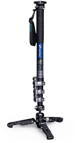 Leofoto MV-324C+VD-03 Carbon Fiber Flip Lock Pro Video Camera Monopod with Tripod Stand Max Load 22lb, 1500mm Leofoto MV-324C+VD-03 Carbon Fiber Flip Lock Pro Video Camera Monopod with Tripod Stand Max Load 22lb, 1500mm