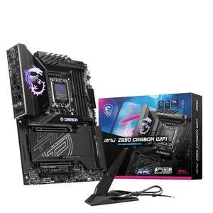 MSI MPG Z890 Carbon WiFi Gaming Motherboard (Support Core Ultra Series 2 Intel Processors, LGA 1851, DDR5, PCIe 5.0, M.2, SATA, 5Gbps LAN, USB Type-C, Wi-Fi 7, Bluetooth 5.4, Thunderbolt 4, ATX) MSI MPG Z890 Carbon WiFi Gaming Motherboard (Support Core Ultra Series 2 Intel Processors, LGA 1851, DDR5, PCIe 5.0, M.2, SATA, 5Gbps LAN, USB Type-C, Wi-Fi 7, Bluetooth 5.4, Thunderbolt 4, ATX)