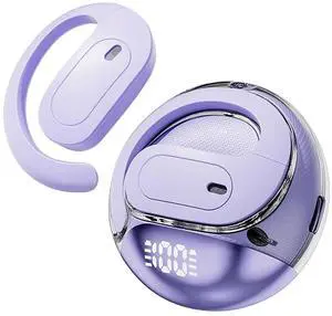 ZKBSIAXD Open Ear Bluetooth Headphones 5.4, Neckband Wireless Earbuds with LED Power Display, 60Hrs Playtime, HiFi Stereo Sound, Touch Control, Secure Ear Hook for Running, Sports, Workout-Purp ZKBSIAXD Open Ear Bluetooth Headphones 5.4, Neckband Wireless Earbuds with LED Power Display, 60Hrs Playtime, HiFi Stereo Sound, Touch Control, Secure Ear Hook for Running, Sports, Workout-Purp