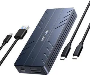 40Gbps M.2 NVMe Enclosure with Cooling Fan,Thunderbolt SSD Enclosure for M1 Pro/Max Mac,MOKiN Aluminum M.2 Enclosure Support M/B+M Key Size 2280/2260/2242 Compatible with Thunderbolt 3/4/USB4/3.2/3.1 40Gbps M.2 NVMe Enclosure with Cooling Fan,Thunderbolt SSD Enclosure for M1 Pro/Max Mac,MOKiN Aluminum M.2 Enclosure Support M/B+M Key Size 2280/2260/2242 Compatible with Thunderbolt 3/4/USB4/3.2/3.1