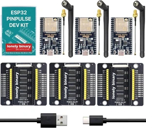 Lonely Binary 3-Pack ESP32 WROOM-32UE IPEX Antenna GPIO LED for C++ Lonely Binary 3-Pack ESP32 WROOM-32UE IPEX Antenna GPIO LED for C++