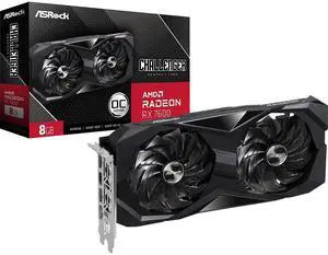 ASRock Radeon RX 7600 Challenger 8GB OC Graphics Card, AMD RDNA 3 Architecture, 8GB GDDR6, PCIe 4.0, Dual Fans, 0dB Silent Cooling, HDMI 2.1, DisplayPort 1.4 ASRock Radeon RX 7600 Challenger 8GB OC Graphics Card, AMD RDNA 3 Architecture, 8GB GDDR6, PCIe 4.0, Dual Fans, 0dB Silent Cooling, HDMI 2.1, DisplayPort 1.4
