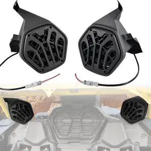 SAUTVS One Pair Support 6.5" Sport Rear Seat Speaker Enclosures Speaker Pods Mount Brackets Holders for Can Am Maverick R MAX X RS 2024+ Accessories SAUTVS One Pair Support 6.5" Sport Rear Seat Speaker Enclosures Speaker Pods Mount Brackets Holders for Can Am Maverick R MAX X RS 2024+ Accessories
