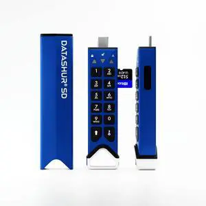2 Pack iStorage datAshur SD Encrypted USB Flash Drive with Removable iStorage microSD Cards (Sold Separately), Password Protected, Secure Collaboration, FIPS Compliant