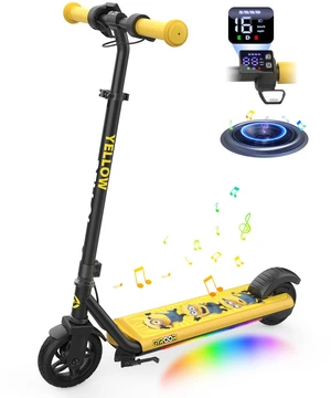 GYROOR H30MAX Kids Electric Scooter, UL2272 Certified, Adjustable Height & Speed, Color LED Lights & Bluetooth Speaker, Officially Licensed Minions Graphic for Kid Beginners GYROOR H30MAX Kids Electric Scooter, UL2272 Certified, Adjustable Height & Speed, Color LED Lights & Bluetooth Speaker, Officially Licensed Minions Graphic for Kid Beginners