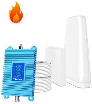 Tonve Cell Phone Signal Booster for Home and Office, 5,000 sq ft, Boost 5G 4G LTE Data for Verizon AT&T and All U.S. Carriers, FCC Approve