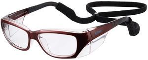 MYSANDY ANSI Z87.1 Safety Glasses for Women - Anti Fog & Impact Resistant, Blue Light Blocking Lab Glasses with Clear Lens (Red Frame, Lightweight)