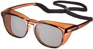 Mysandy Genderless Safety Sunglasses with Side Shield Anti Fog Safety Sunglasses for Men Women Transparent Brown Frame with Light GreyTint Work Eyeglasses UV Protection,Protective Sunglasses brown