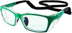 Mysandy ANSI Z87.1 Certified Safety Glasses - Lightweight Green Protective Eyewear with Adjustable Nose Pad, Anti-Fog & Blue Light Blocking for Computer Work