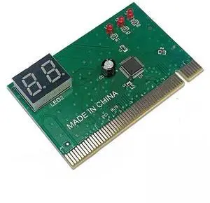 PCI Post Card Adapter Post Card PC Diagnostic 2 Digit Motherboard Tester Analyzer Plastic Metal High Stability Code for Computer