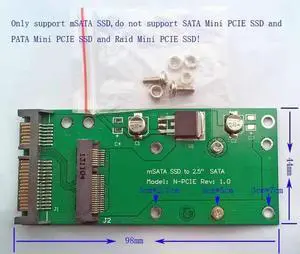 mSATA to SATA Adapter PCI-E To 2.5" SATA3 SSD Adapter PCI-E SSD to 2.5" SATA 22 Pin