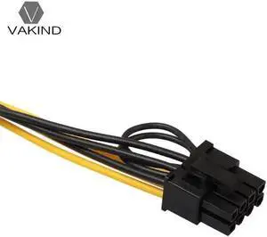 PCI-E PCIe PCI Express 6Pin Female to Dual Double 2 Port 8Pin ( 6+2Pin ) Male Adapter Video Card Power Cable Cord 18AWG Wire