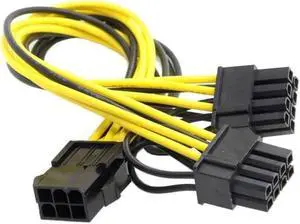 6pin PCI Express to PCIe 8 (6+2) pin & 6pin Motherboard Graphics Video Card PCI e GPU VGA Splitter Hub Power Cable
