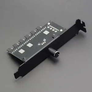 PCIFANCO6S 6 Channel 4-pin Fan speed Controller w/ OFF Switch - Fan RPM Speed Reduce Regulator w/ PCI Slot Cover - SATA 15pin to 6 Port 4Pin Case/CPU Fan Hub Splitter - 3pin fan Compatible
