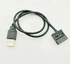 SATA to USB Power Cable Adapter USB 5V Male To 15Pin SATA Female Port Power Supply For 2.5 inch Laptop SATA HDD 22AWG Black 50cm