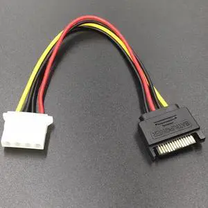 HDD sata to ide power cable 15Pin SATA Female to Molex IDE 4Pin Male Adapter Extension Hard Drive Power Supply Cable for Mining