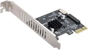 PCIe to USB 3.2 5Gbps Type-E A Key & USB 3.0 20Pin Motherboard Header Expansion Card for Front Panel ,PCIe Express to USB Internal Connector 20 Pin Adapter