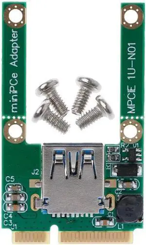 1 Set Mini PCI-E PCI-Express Card To USB 2.0 Male Converter Adapter Card USB 2.0 to Mini PCI E Adapter Converter With Screws