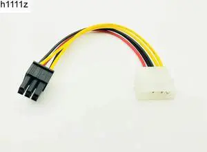 6Pin Male to 4Pin Molex Male Power Supply Cable Graphics Card Power Port to D Plug Converter Cable for BTC Miner Antminer Mining