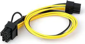 1PC 6 Pin To 8 Pin PCI Express Power Converter Cable CPU Video Graphics Card 6Pin To 8Pin PCIE Power Cable