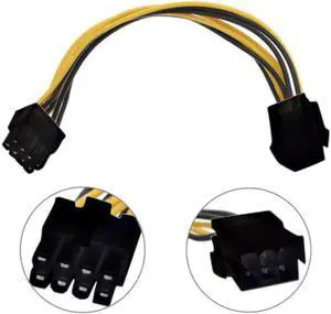 6 Pin Feamle to 8 Pin Male PCI Express Power Converter Cable CPU Video Graphics Card 6Pin to 8Pin PCIE Power Cable
