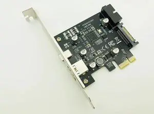 PCI Express PCI e To USB 3.1 Type C Riser Post Card PCIe to USB C 2.4A Fast Charger+19PIN Front USB Miner Expansion Adapter Card