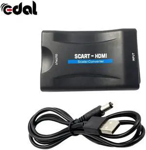 1080P HDMI To Scart Audio Video Adapter Scart To HDMI Converter For HDTV Sky Box STB For Smartphone HD TV DVD Adapters