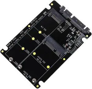 2 In 1 NGFF M.2 B+M Key Mini PCI E or mSATA SSD to SATA III Adapter Card for Full Msata SSD/ 2230/2242/2260/22x80 M2 R9JA