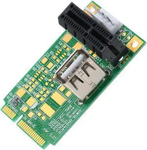Mini PCIe to PCI Express 4x 8x 16x Slot Riser Card Adapter Converter with 4 PIN Power Cable For Production Test