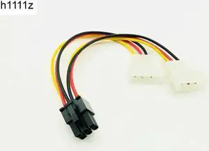2 x Molex to PCI E Power Adapter Dual 4Pin to 6Pin Graphics Card Power Supply Converter Cable for BTC Miner Antminer Mining