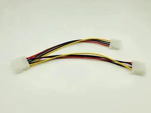 4Pin Molex to Double 4pin Molex IDE Female Power Supply Splitter Adapter Cable Computer Power Cable for BTC ETH Miner Mining